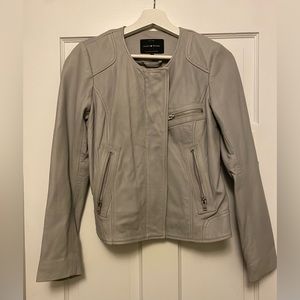 Lucky 🍀 Brand Gray Leather Jacket